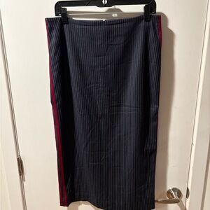 GUC Boden Cresswell navy pinstripe pencil skirt